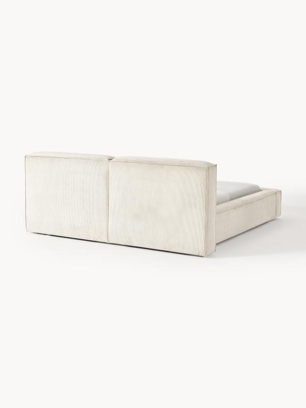 Soft, Çift Kişilik Karyola - InNature Home - Bej, Fitilli Kadife