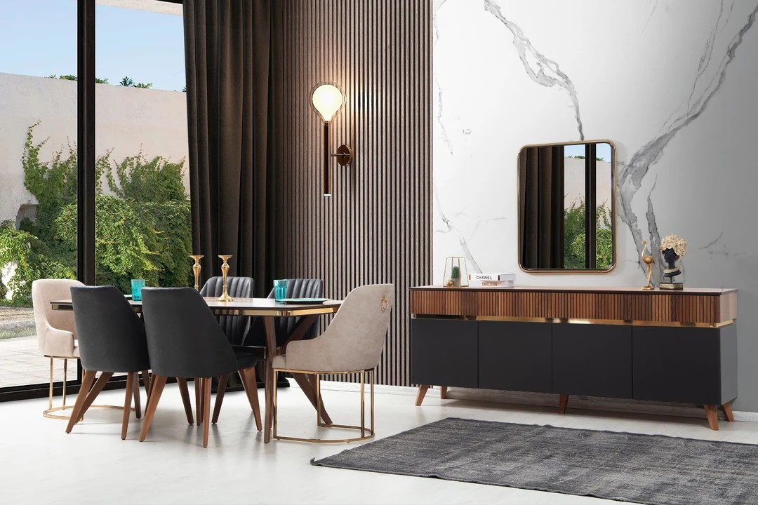 Grace Masa Sandalye Takımı - InNature Home - Grace Kelebek Ayaklı Masa Sandalye