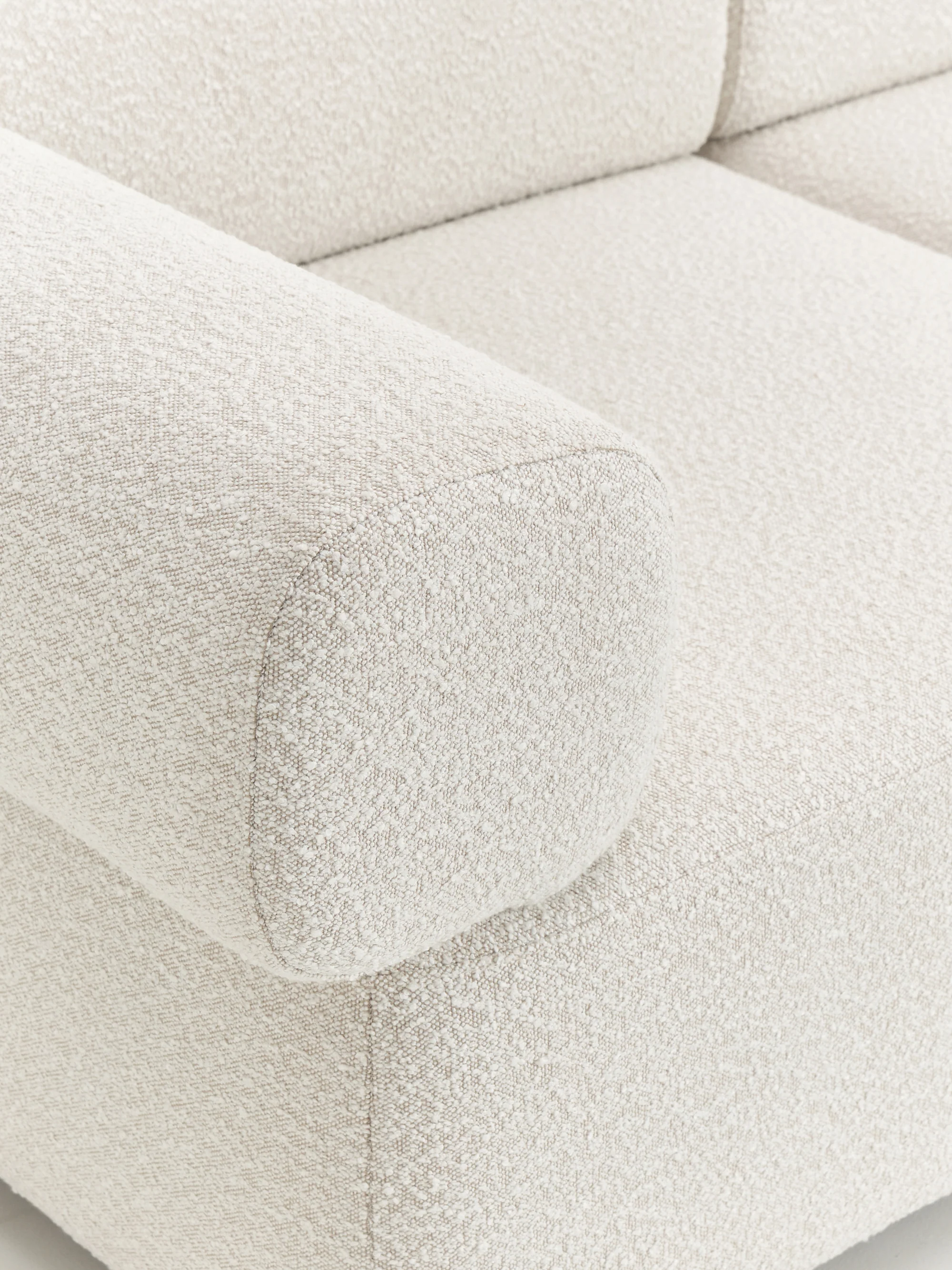 Sofia Modüler Puflu Kanepe 3-4 Kişilik - INNATURE  - Kırık Beyaz