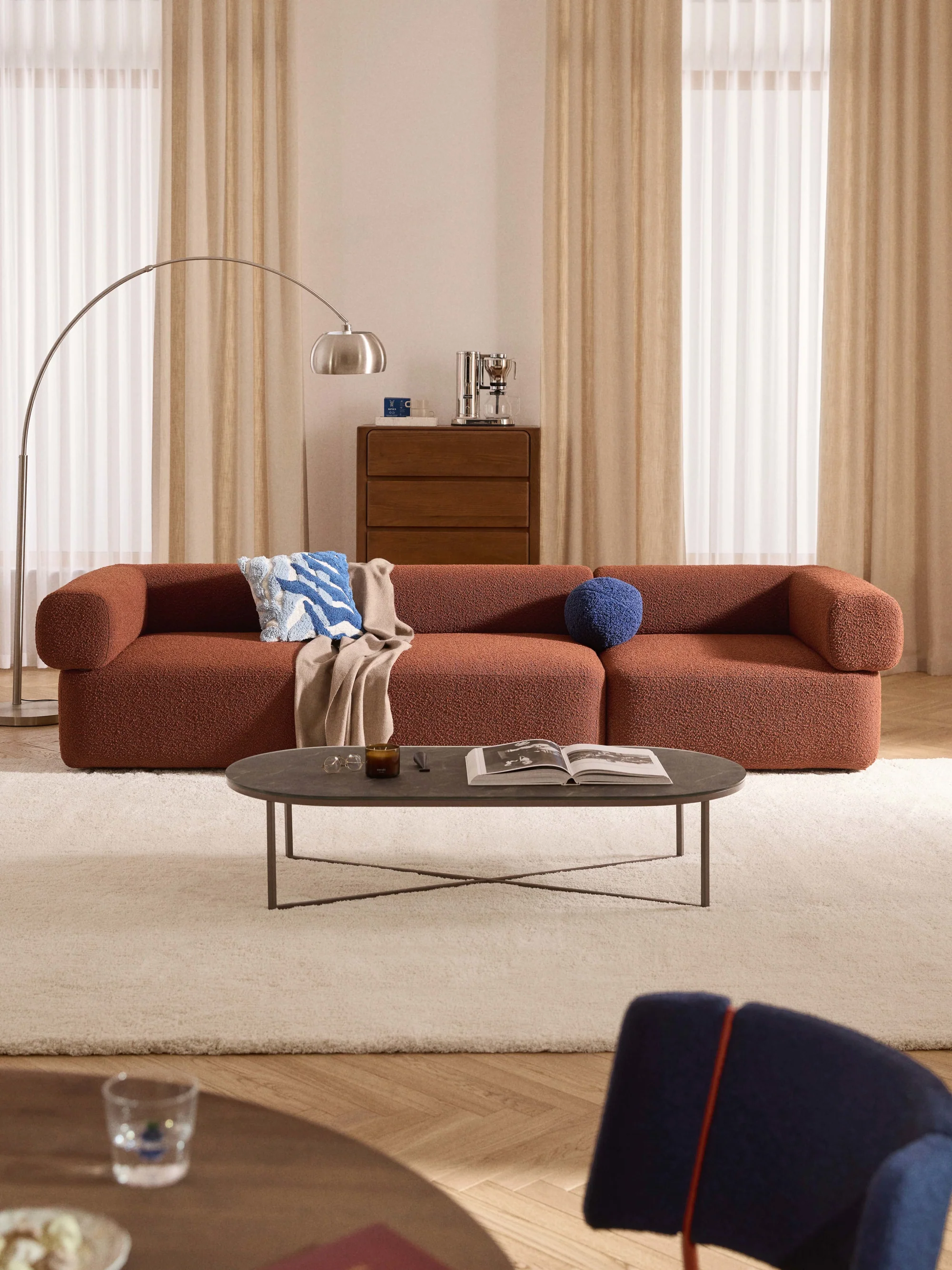 Sofia Modüler Kanepe 3-4 Kişilik - INNATURE  - Pişmiş Toprak