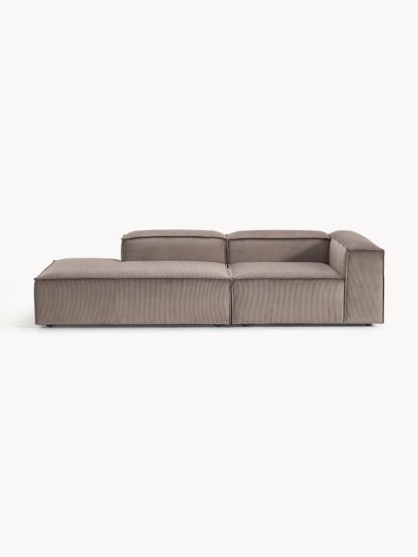 Soft Yumuşak Oturumlu Dinlenme Modüllü Kanepe, Fitilli Kadife (2-3 Kişilik) - InNature Home - Kahverengi
