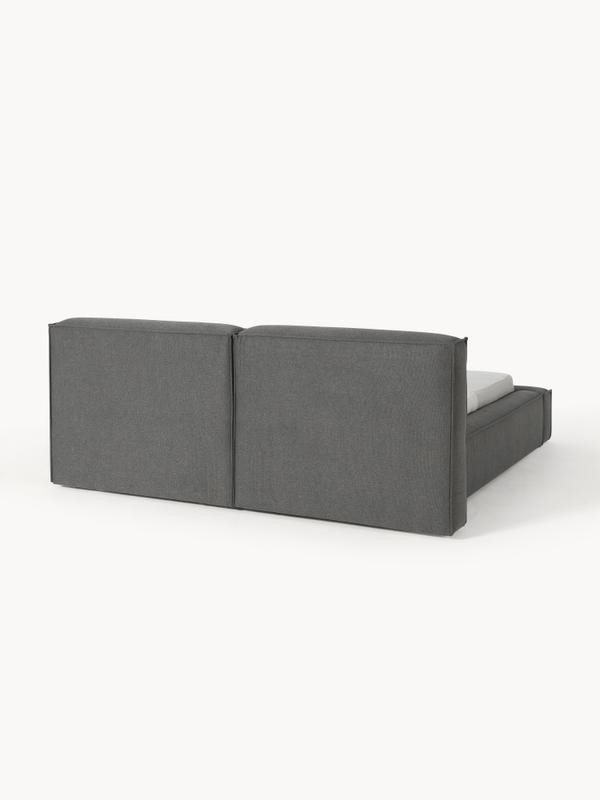 Soft, Çift Kişilik Karyola - InNature Home - Koyu Gri, Keten