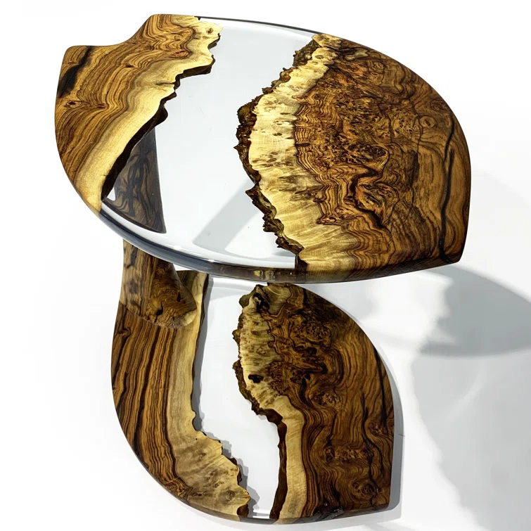 Solid Wood Top Epoxy Single - Coffee Table - INNATURE