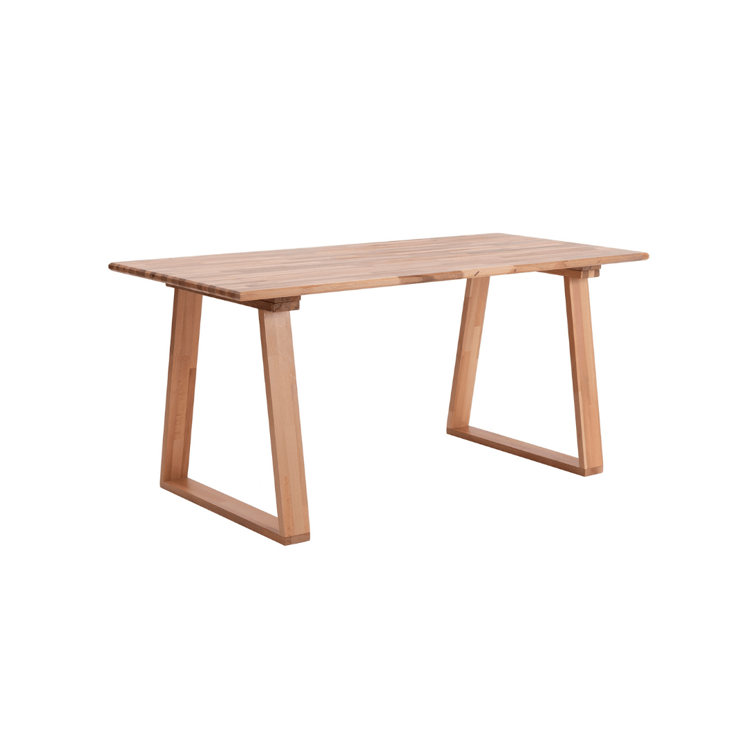 Flow Walnut Table With Wooden Legs - InNature Home