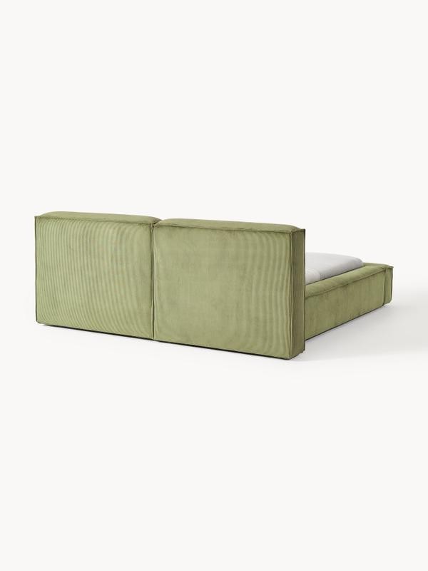Soft, Çift Kişilik Karyola - InNature Home - Yeşil, Fitilli Kadife