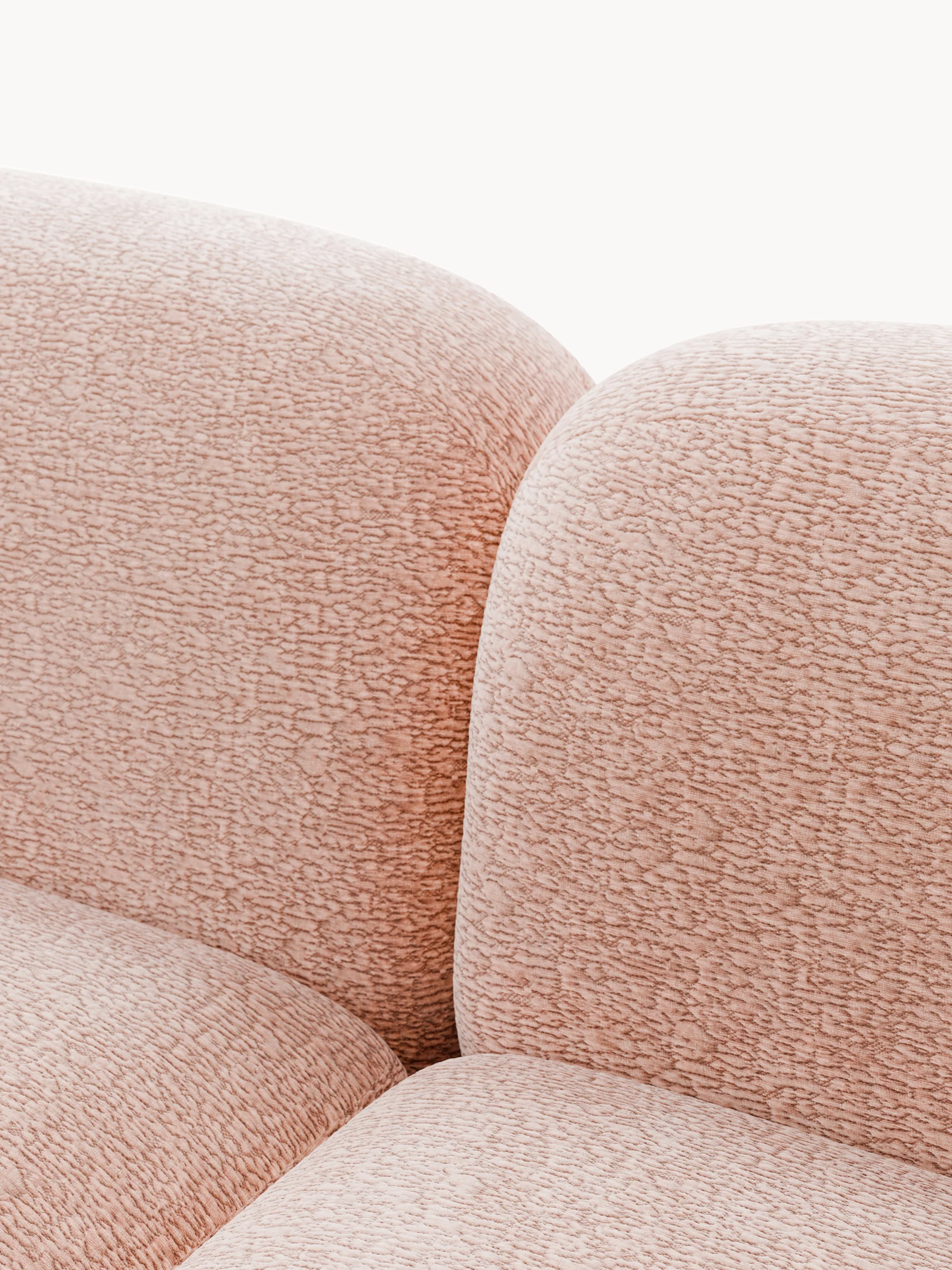 Elora Modüler Kanepe | Modern & Modüler Tasarım | 4-5 Kişilik| INNATURE HOME  - Dokulu Kadifemsi, Pembe