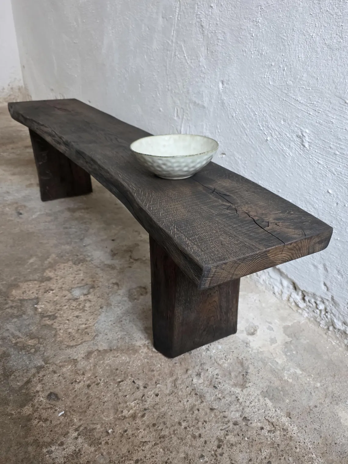 Furniture Wood Slab Bench Industrial Reclaimed Wood Bench Modern Home ...