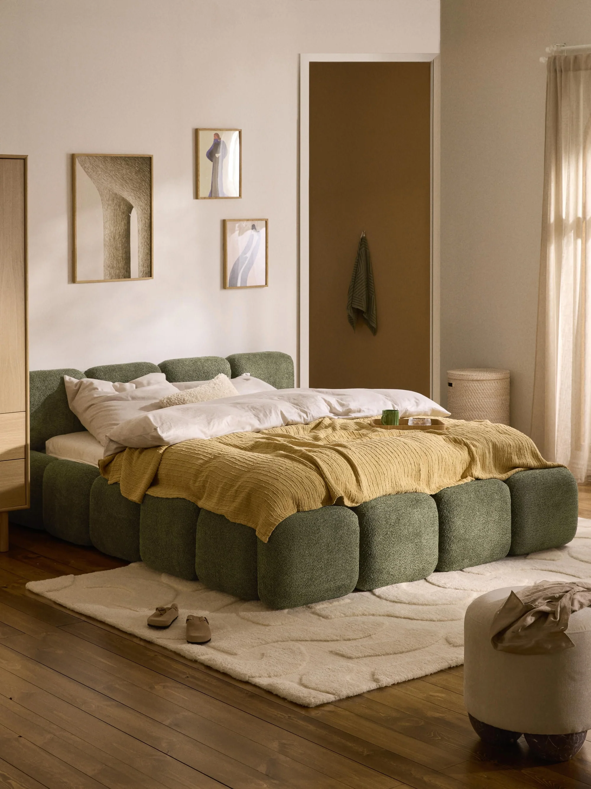 Sofia Bazalı Karyola - InNature Home  - Yeşil