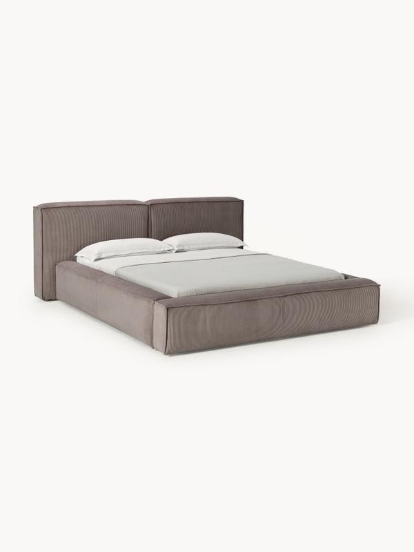 Soft, Çift Kişilik Karyola - InNature Home - Kahverengi, Fitiili Kadife