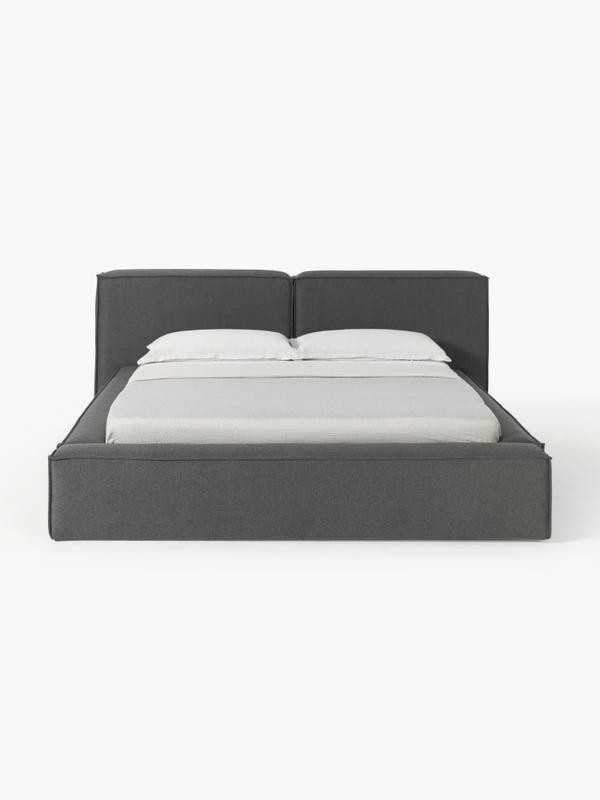 Soft, Çift Kişilik Karyola - InNature Home - Koyu Gri, Keten
