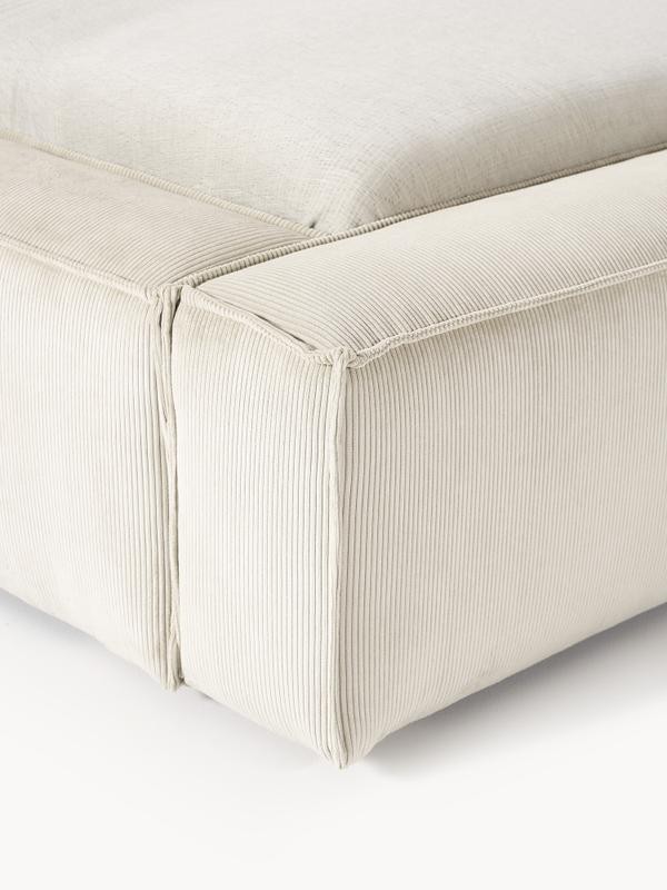 Soft, Çift Kişilik Karyola - InNature Home - Bej, Fitilli Kadife