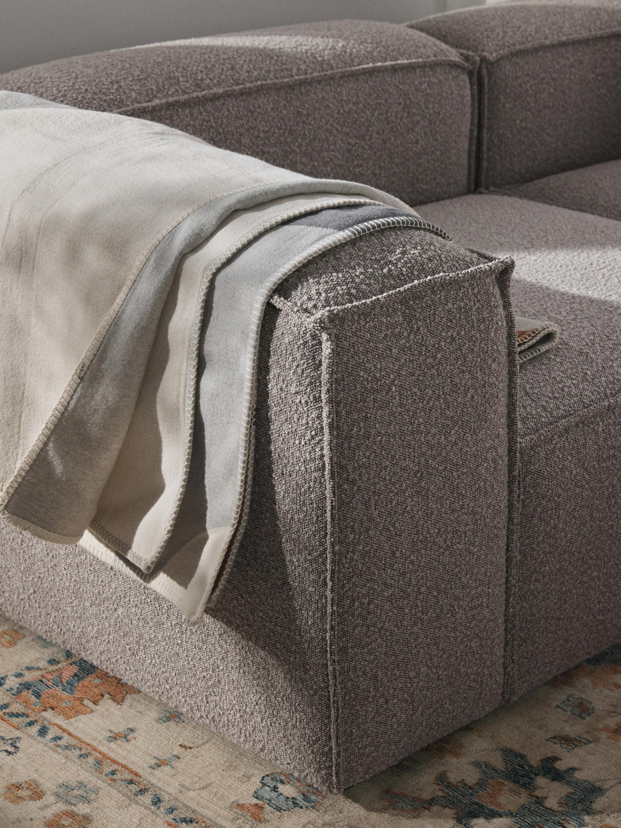 Soft Yumuşak Oturumlu Modüler Kanepe, Bukle (2-3 Kişilik) - InNature Home - Gri