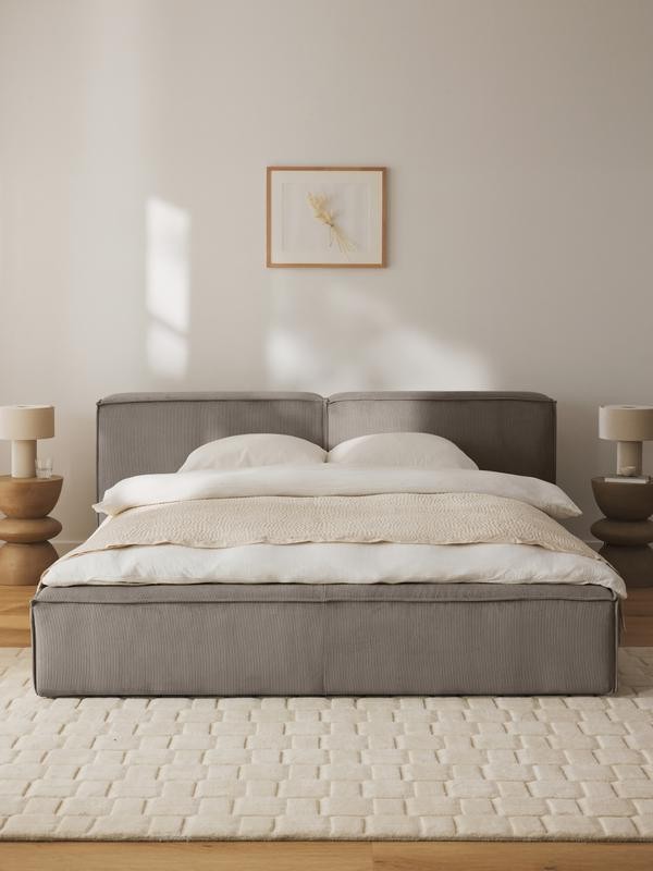 Soft, Çift Kişilik Karyola - InNature Home - Kahverengi, Fitiili Kadife