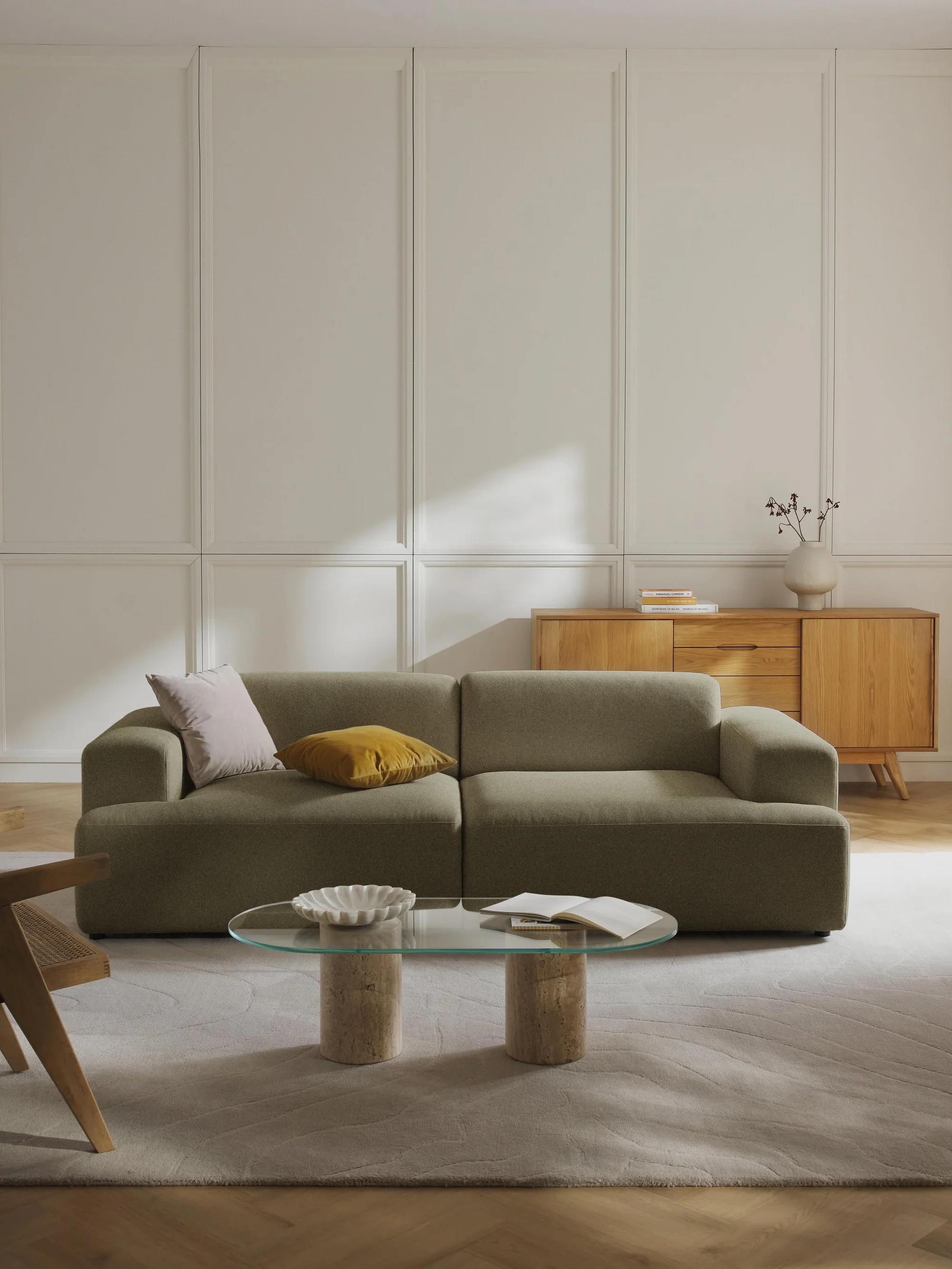 Stella Yumuşak Oturumlu Modüler Kanepe (3-4 Kişilik) InNature Home - Yeşil, Keten