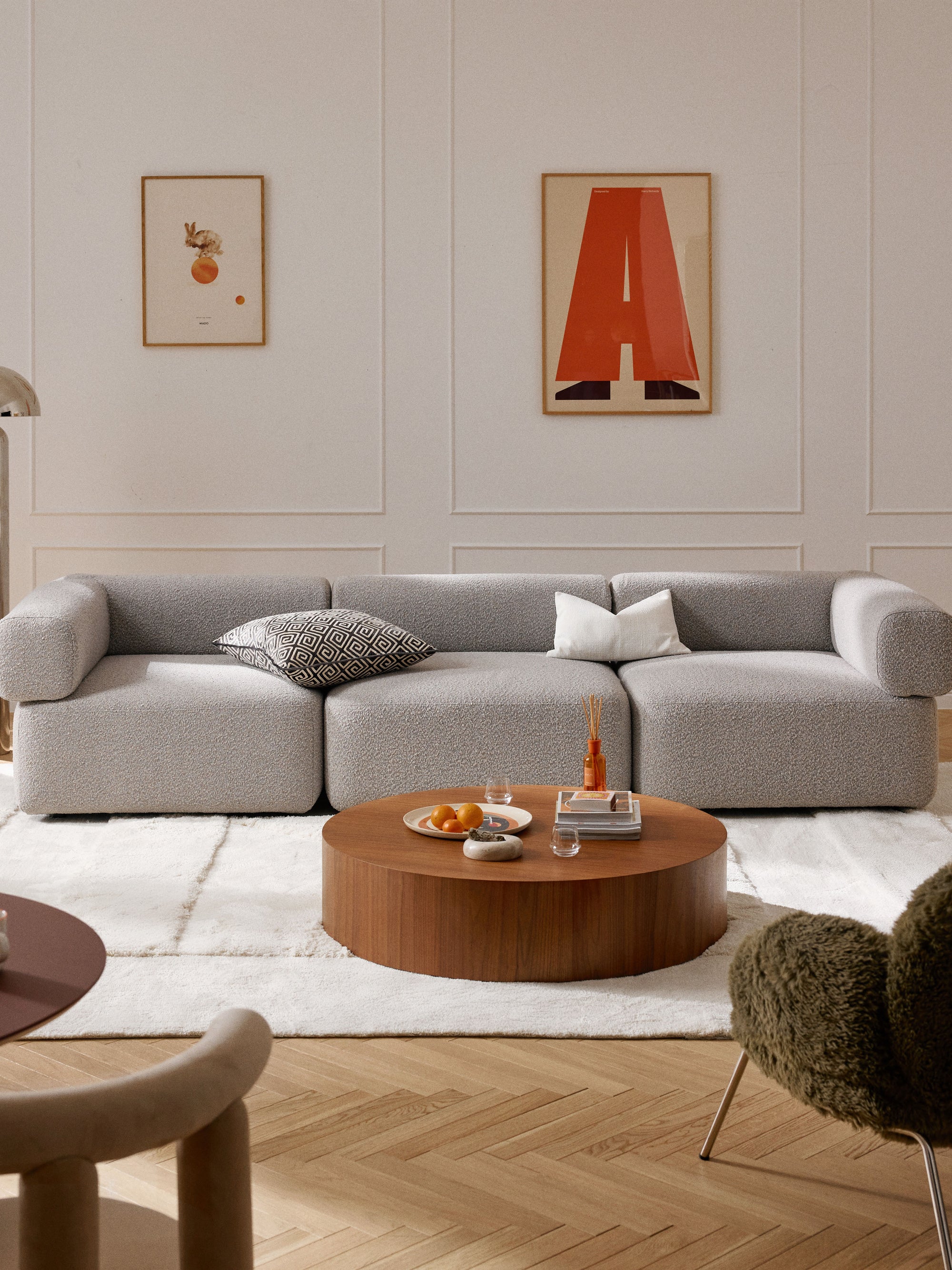 Sofia Modüler Kanepe 3-4 Kişilik - INNATURE  - Gri