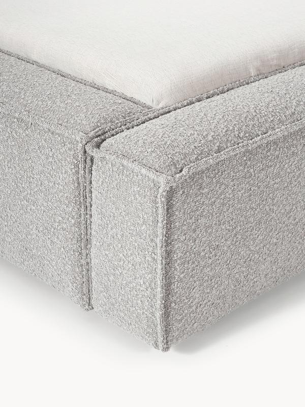 Soft Çift Kişilik Döşemeli Karyola | InNature Home - Gri, Bukle