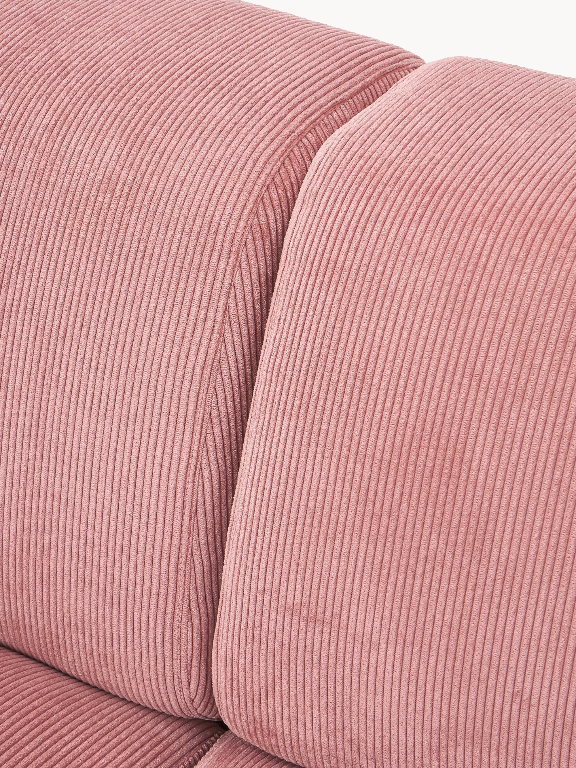 Stella Yumuşak Oturumlu Modüler Kanepe (3-4 Kişilik) InNature Home - Pembe, Fitilli Kadife