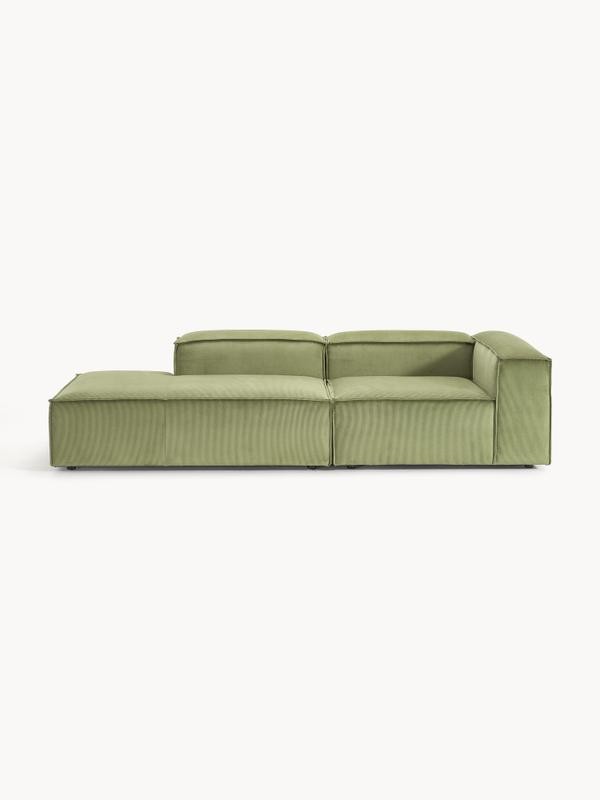 Soft Yumuşak Oturumlu Dinlenme Modüllü Kanepe, Fitilli Kadife (2-3 Kişilik) - InNature Home - Yeşil
