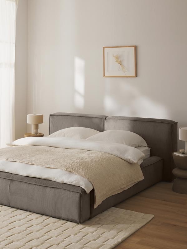 Soft, Çift Kişilik Karyola - InNature Home - Kahverengi, Fitiili Kadife