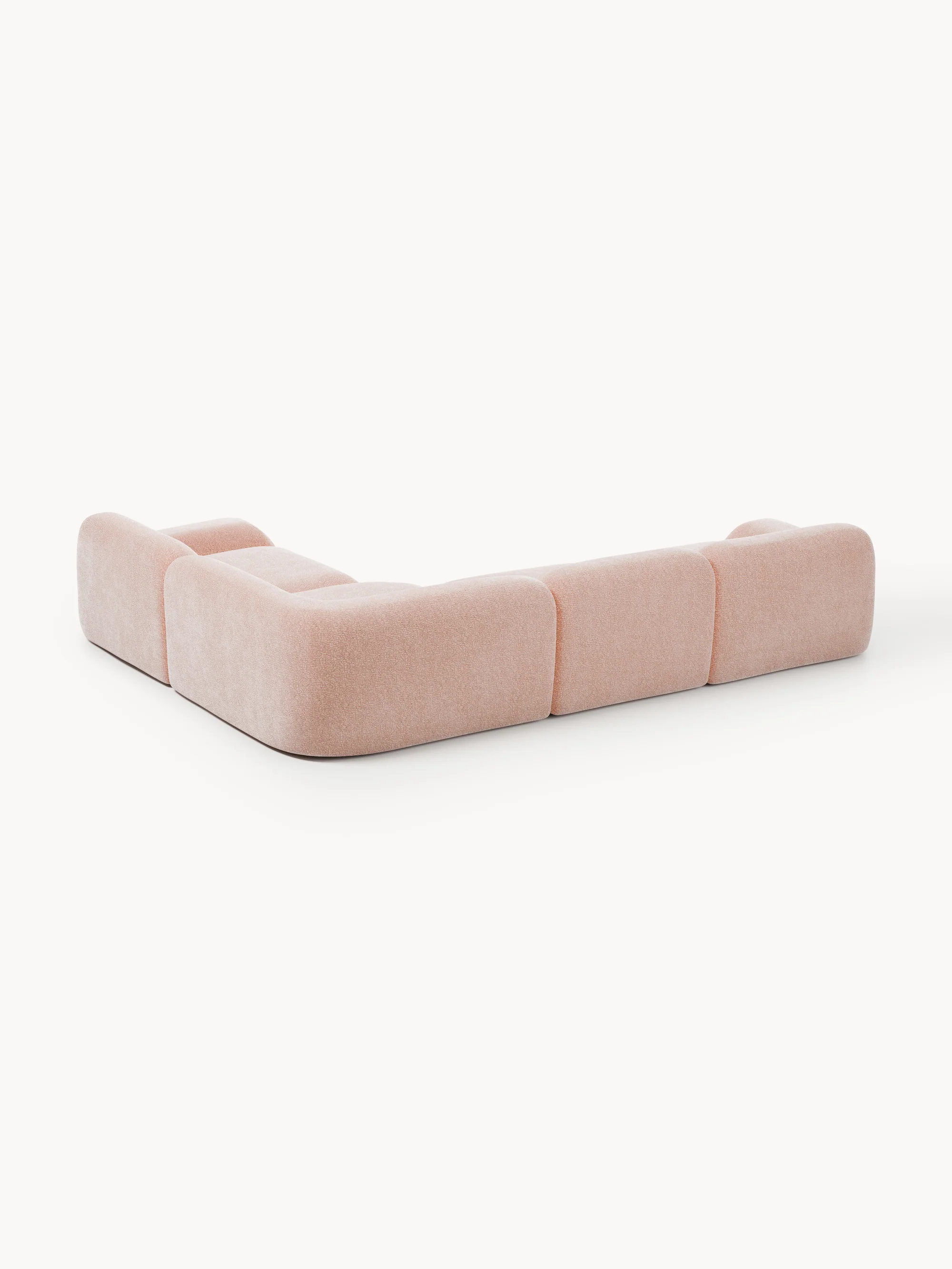 Elora Modüler Kanepe | Modern & Modüler Tasarım | 4-5 Kişilik| INNATURE HOME  - Dokulu Kadifemsi, Pembe