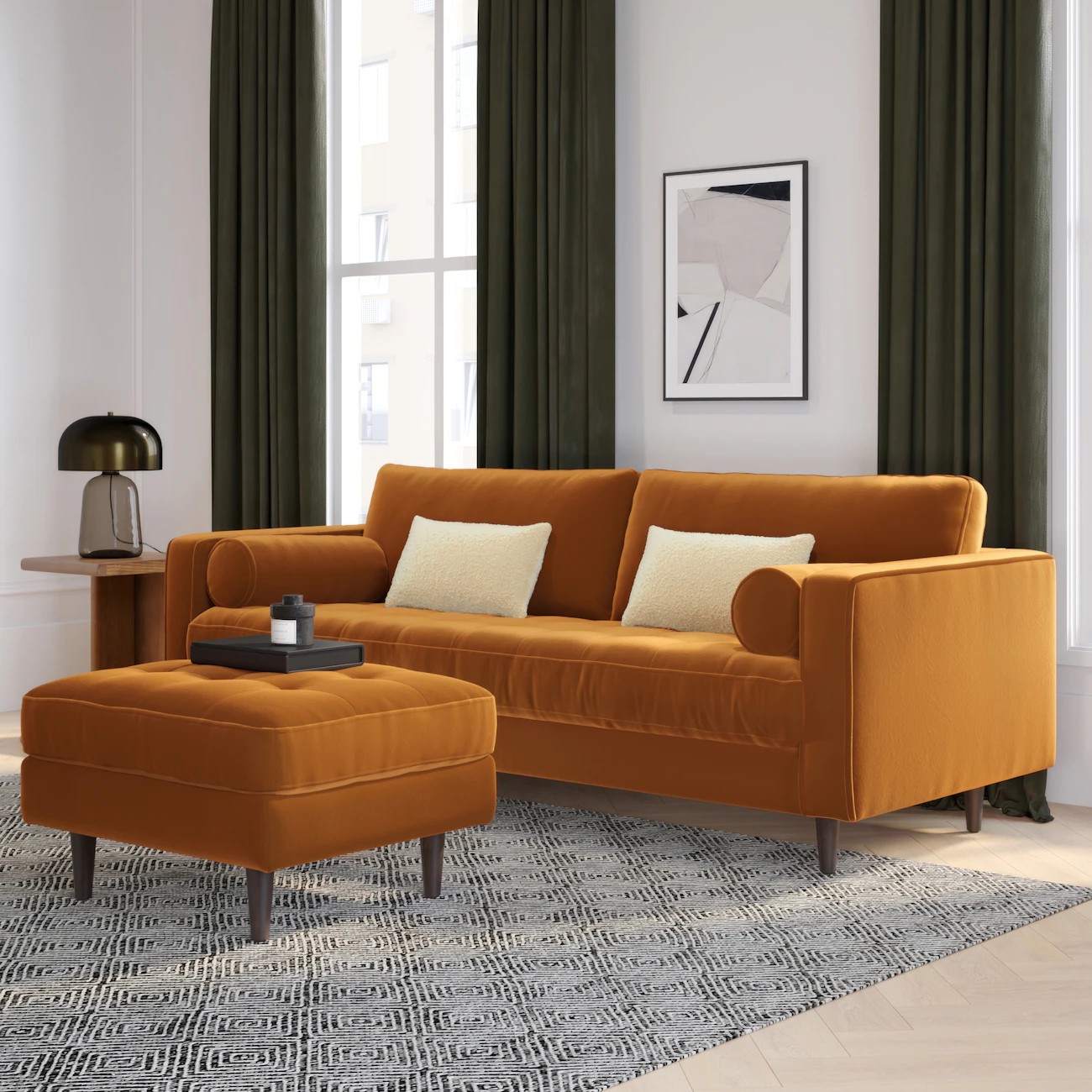 Molis Sofa, Velvet - InNature Home