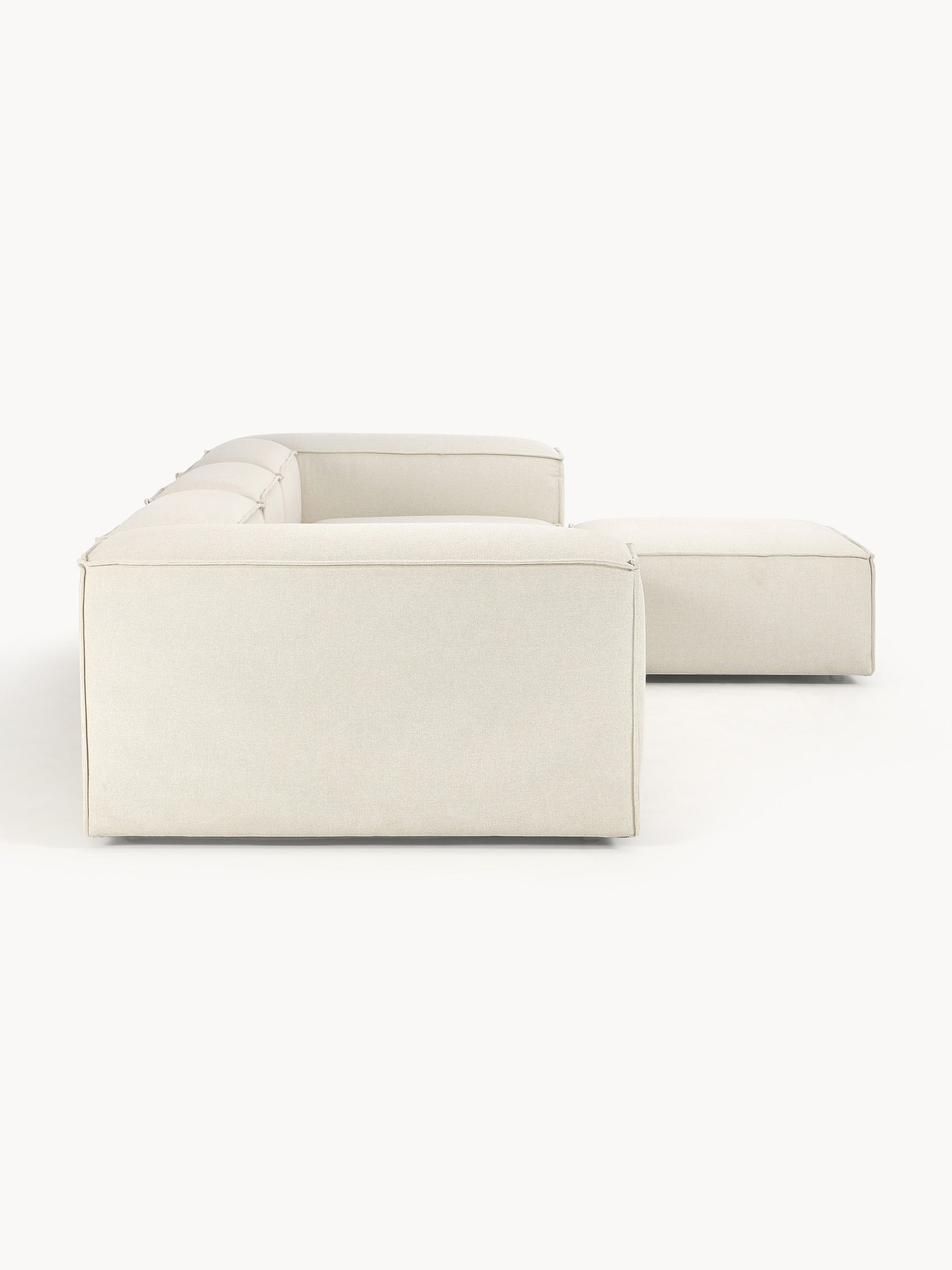 Soft Yumuşak Oturumlu Modüler Köşe, Keten (3-4 Kişilik) - InNature Home - Kırık Beyaz