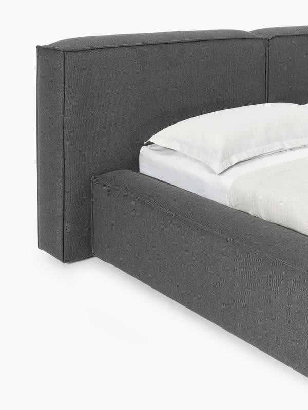 Soft, Çift Kişilik Karyola - InNature Home - Koyu Gri, Keten