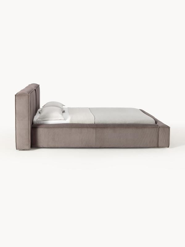 Soft, Çift Kişilik Karyola - InNature Home - Kahverengi, Fitiili Kadife