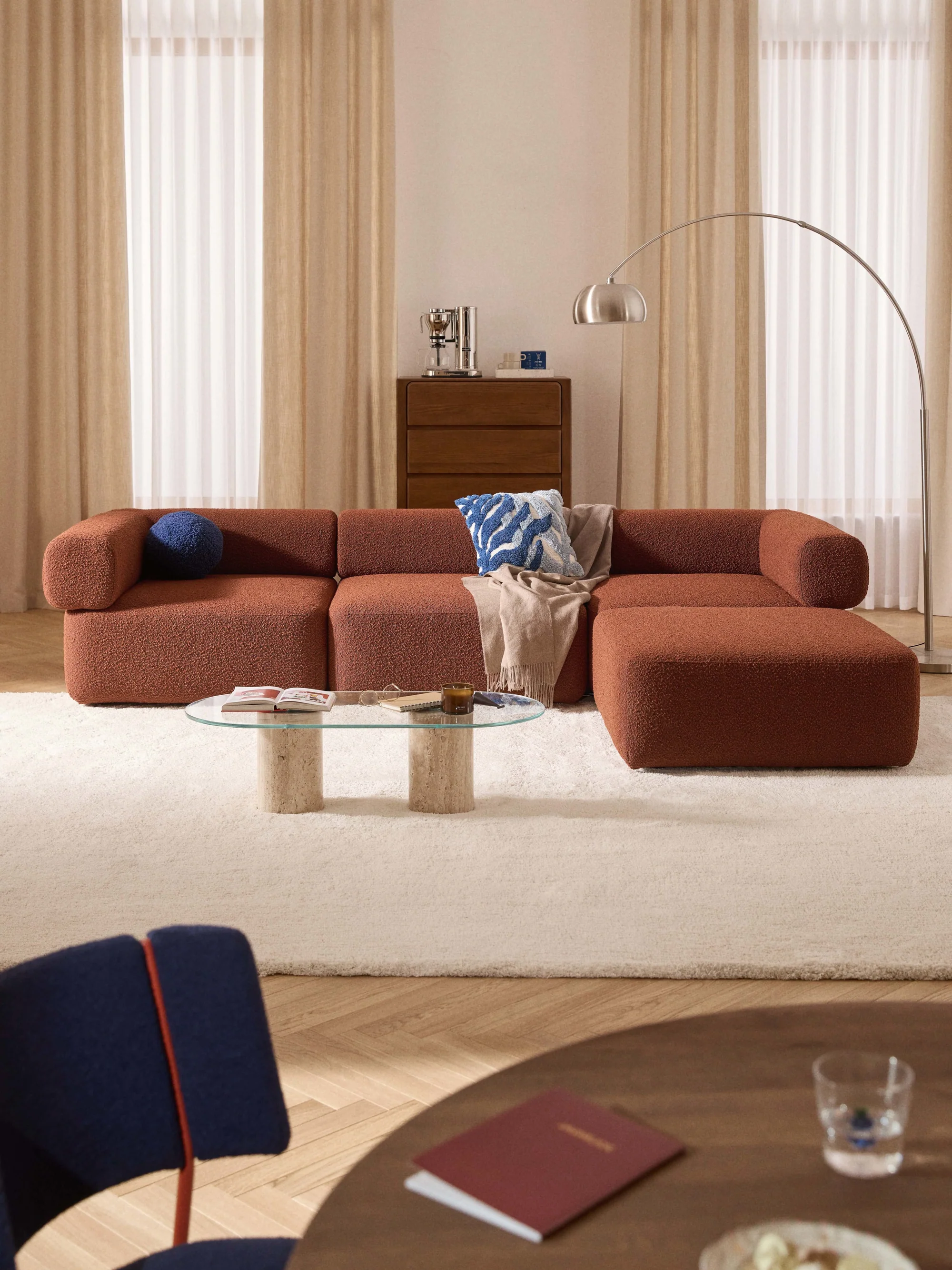 Sofia Modüler Köşe 3-4 Kişilik - INNATURE  - Pişmiş Toprak