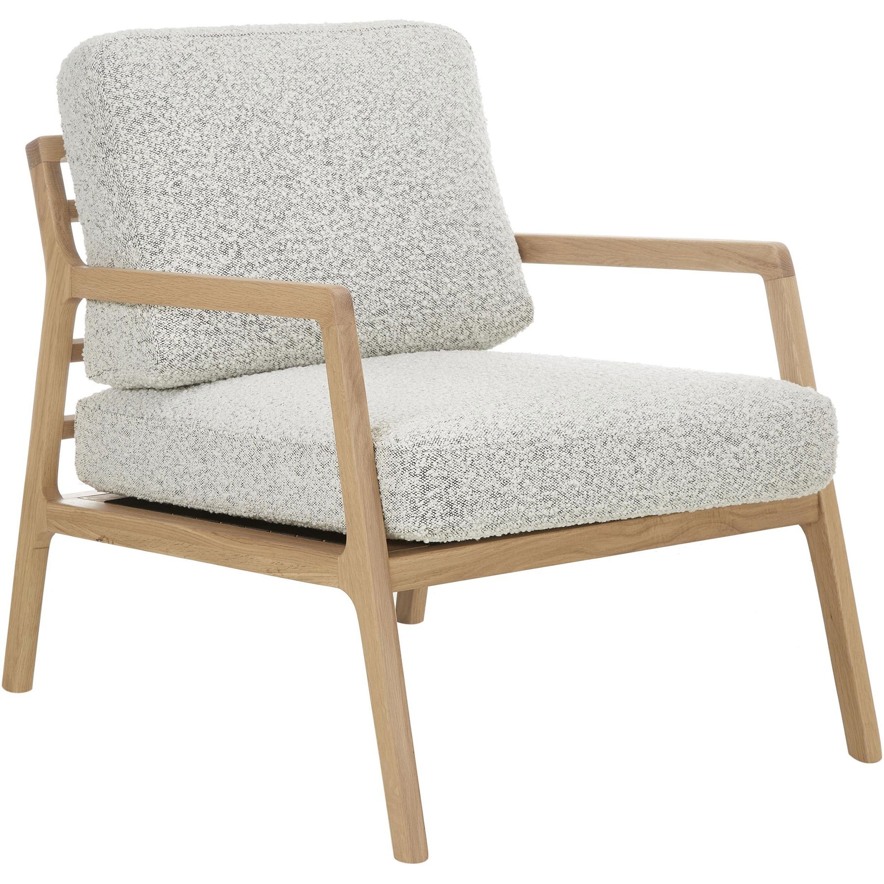 Panama Armchair - InNature Home - Panama Armchair, Oak, Gray Fabric