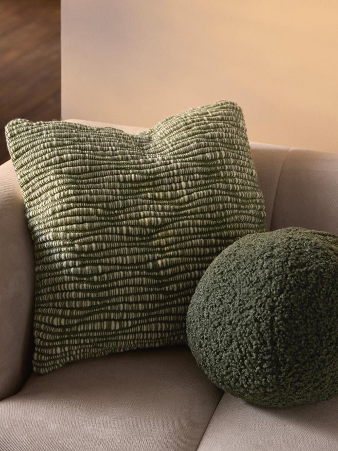 Lena Yuvarlak Teddy Kırlent - InNature Home - Yeşil