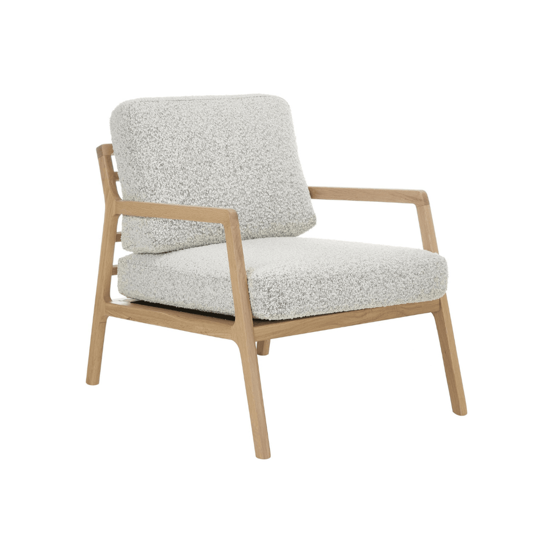 Panama Armchair - InNature Home - Panama Armchair, Oak, Gray Fabric