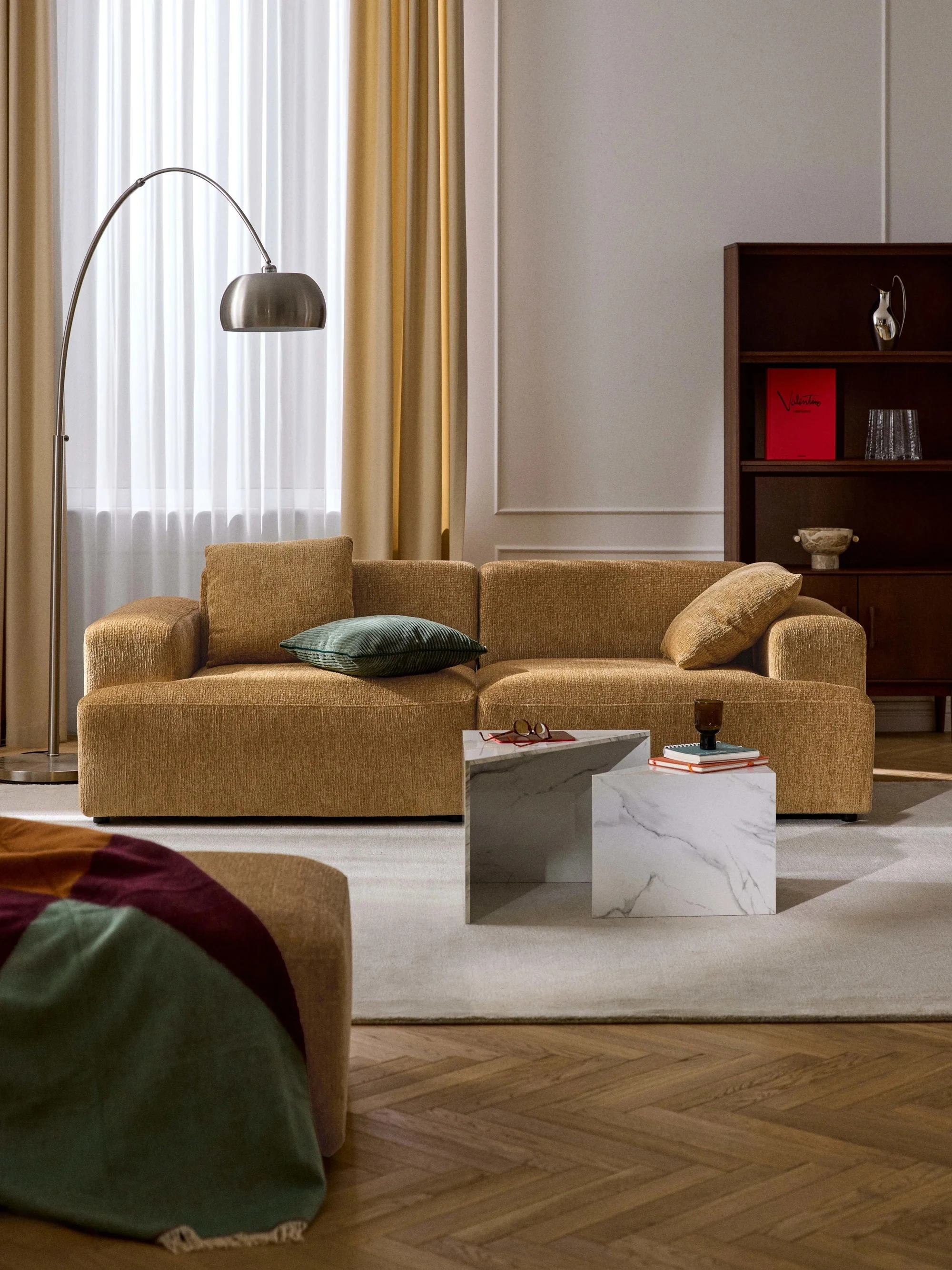 Stella Yumuşak Oturumlu Modüler Kanepe (3-4 Kişilik) InNature Home - Hardal, Şönil