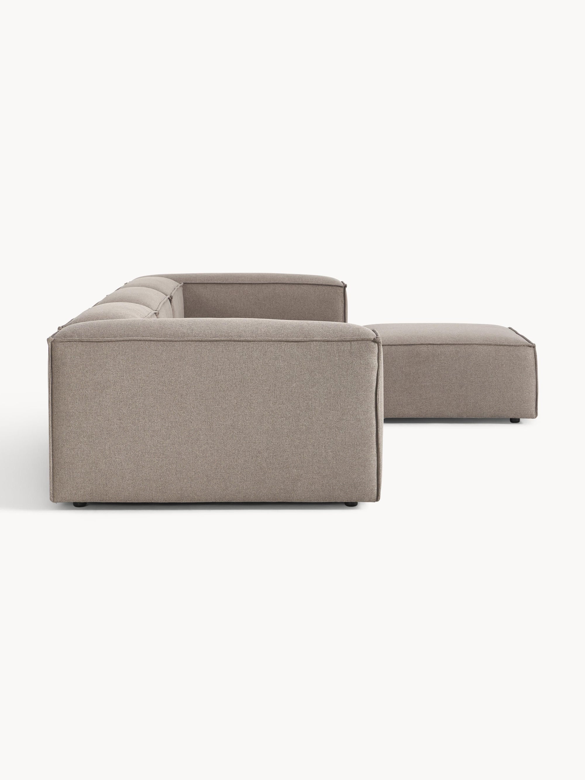 Soft Yumuşak Oturumlu Modüler Köşe, Keten (3-4 Kişilik) - InNature Home - Kahverengi