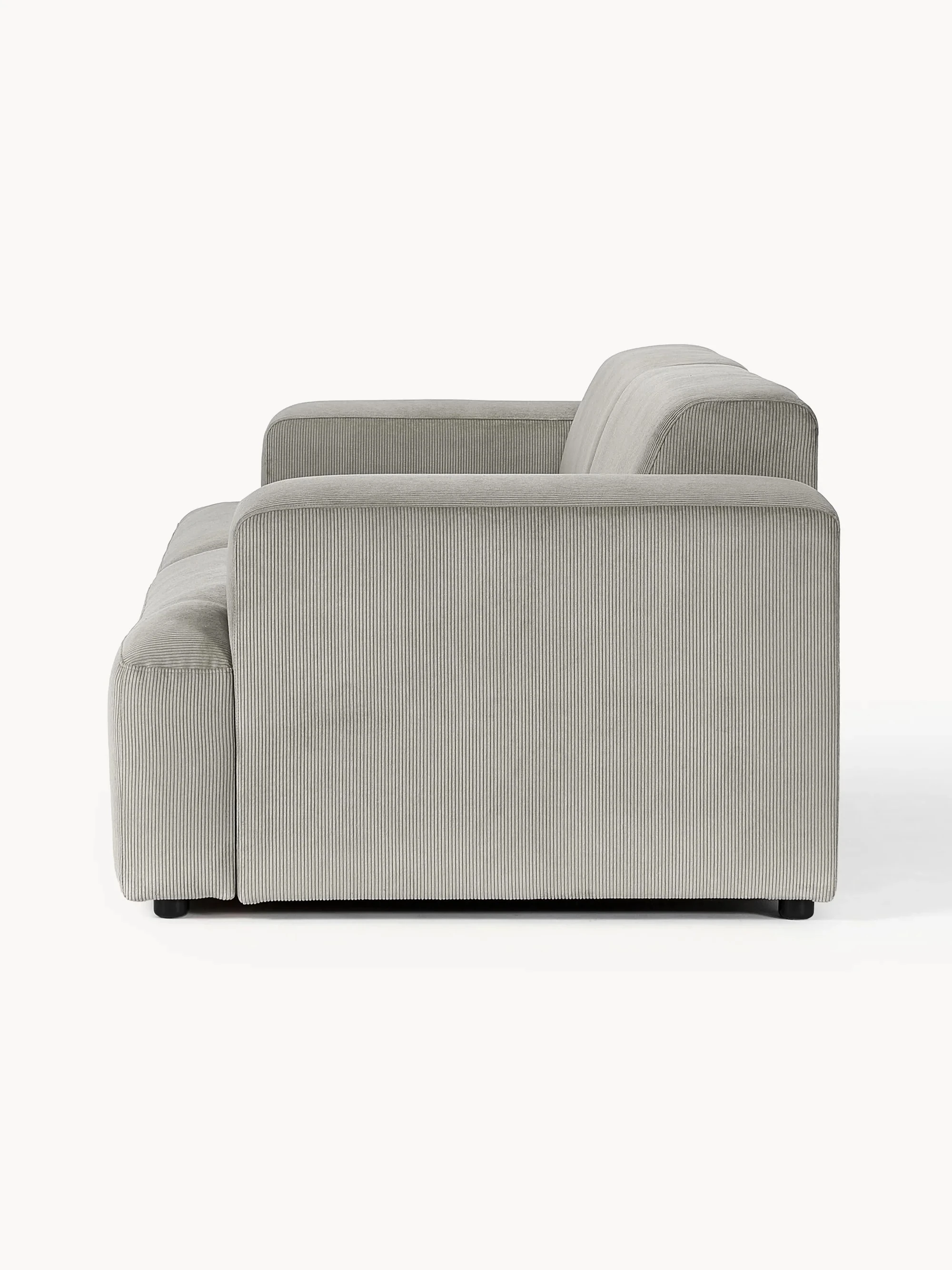 Stella Yumuşak Oturumlu Modüler Kanepe (3-4 Kişilik) InNature Home - Gri, Fitilli Kadife