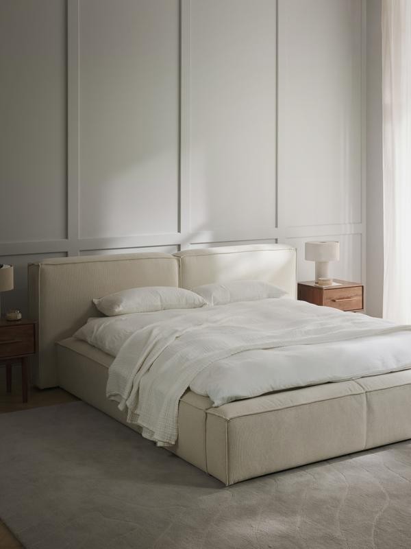 Soft, Çift Kişilik Karyola - InNature Home - Bej, Keten