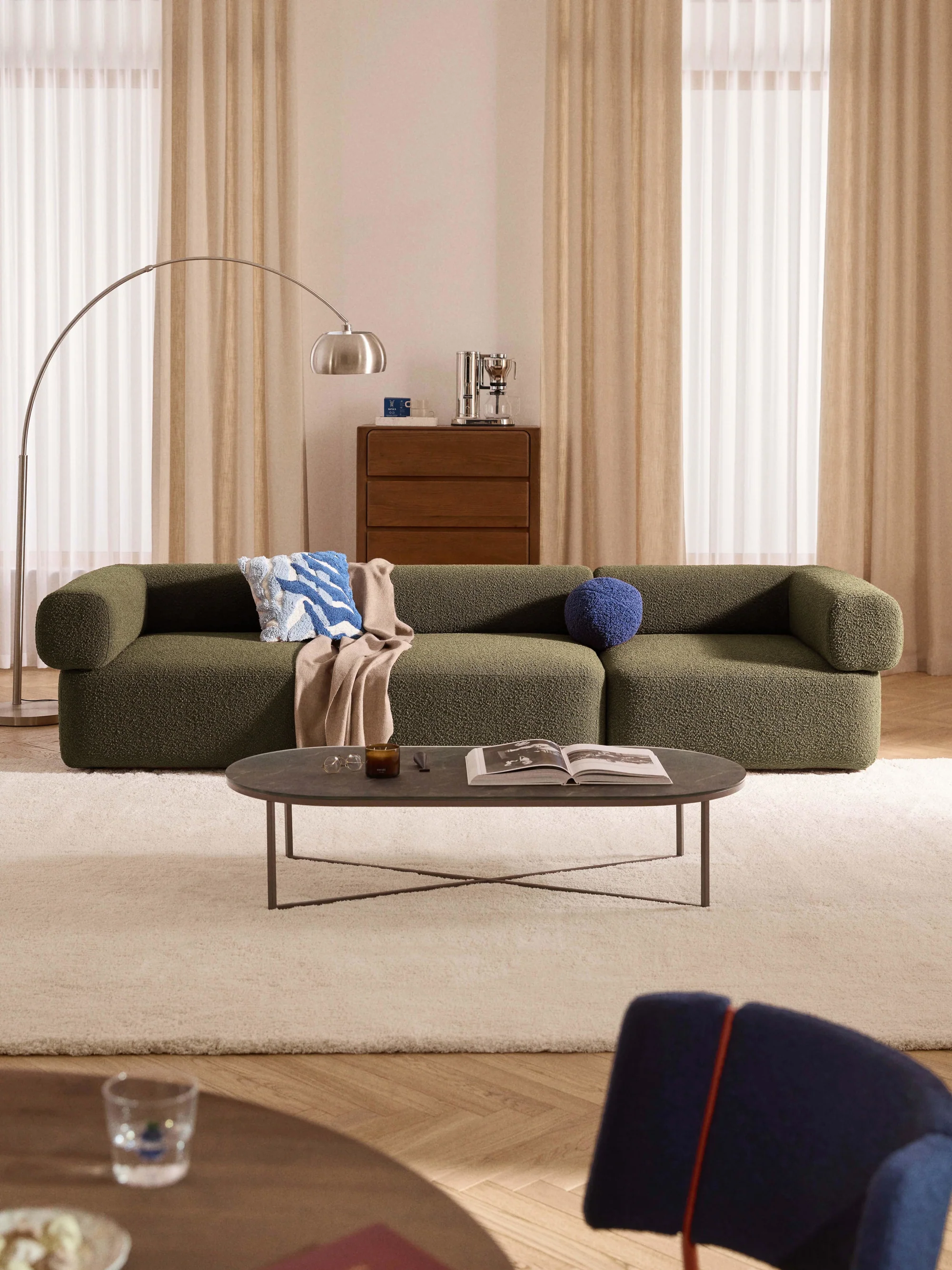 Sofia Modüler Kanepe 3-4 Kişilik - INNATURE  - Yeşil