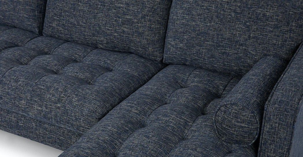 Molis Sectional Sofa, Fabric - InNature Home - Molis Sectional, Neptune Blue