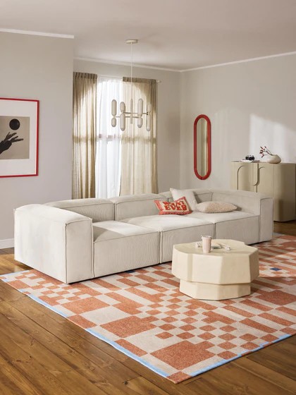 Soft Moduler Sofa Corduroy - InNature Home - Soft Ivory Sofa