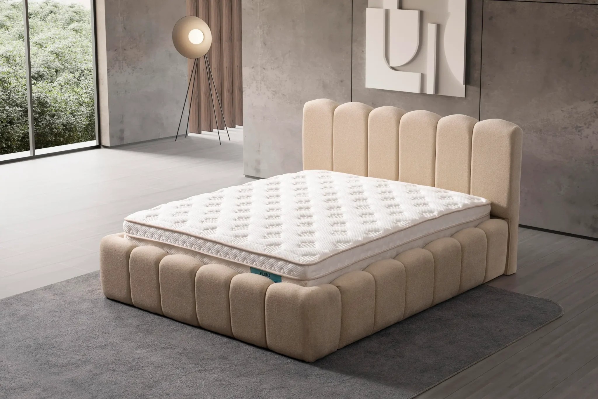 Dream Upholstered Storage Bed in Bouclé | INNATURE