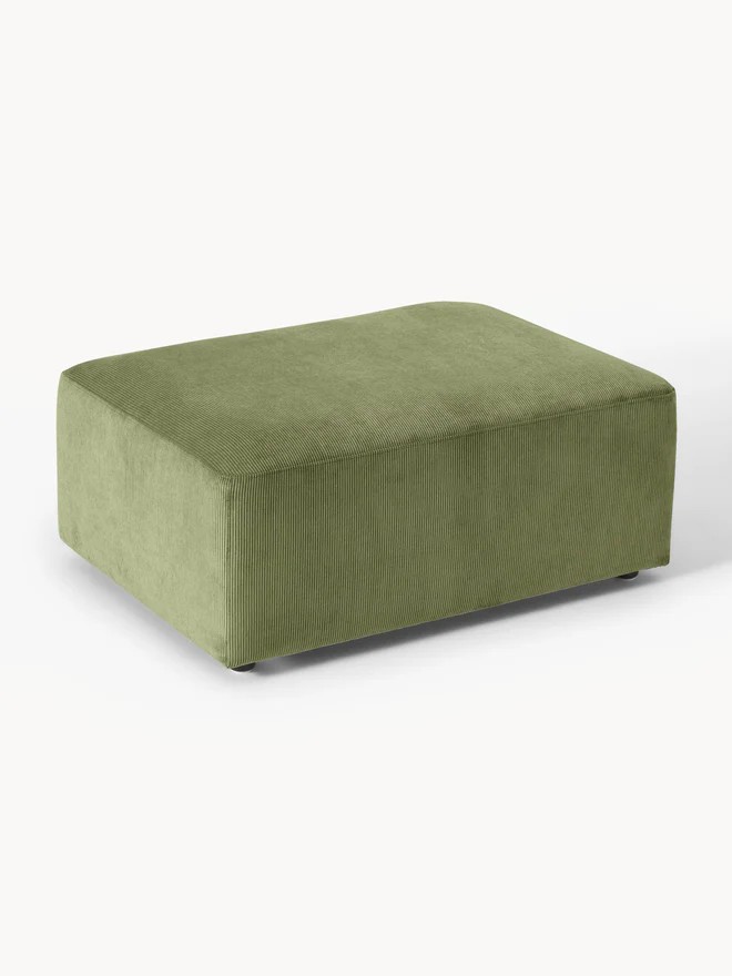Stella Puf - InNature Home  - Fitilli Kadife, Yeşil