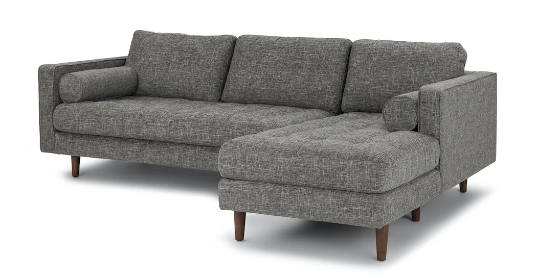 Molis Sectional Sofa, Fabric - InNature Home - Molis Sectional, Gray