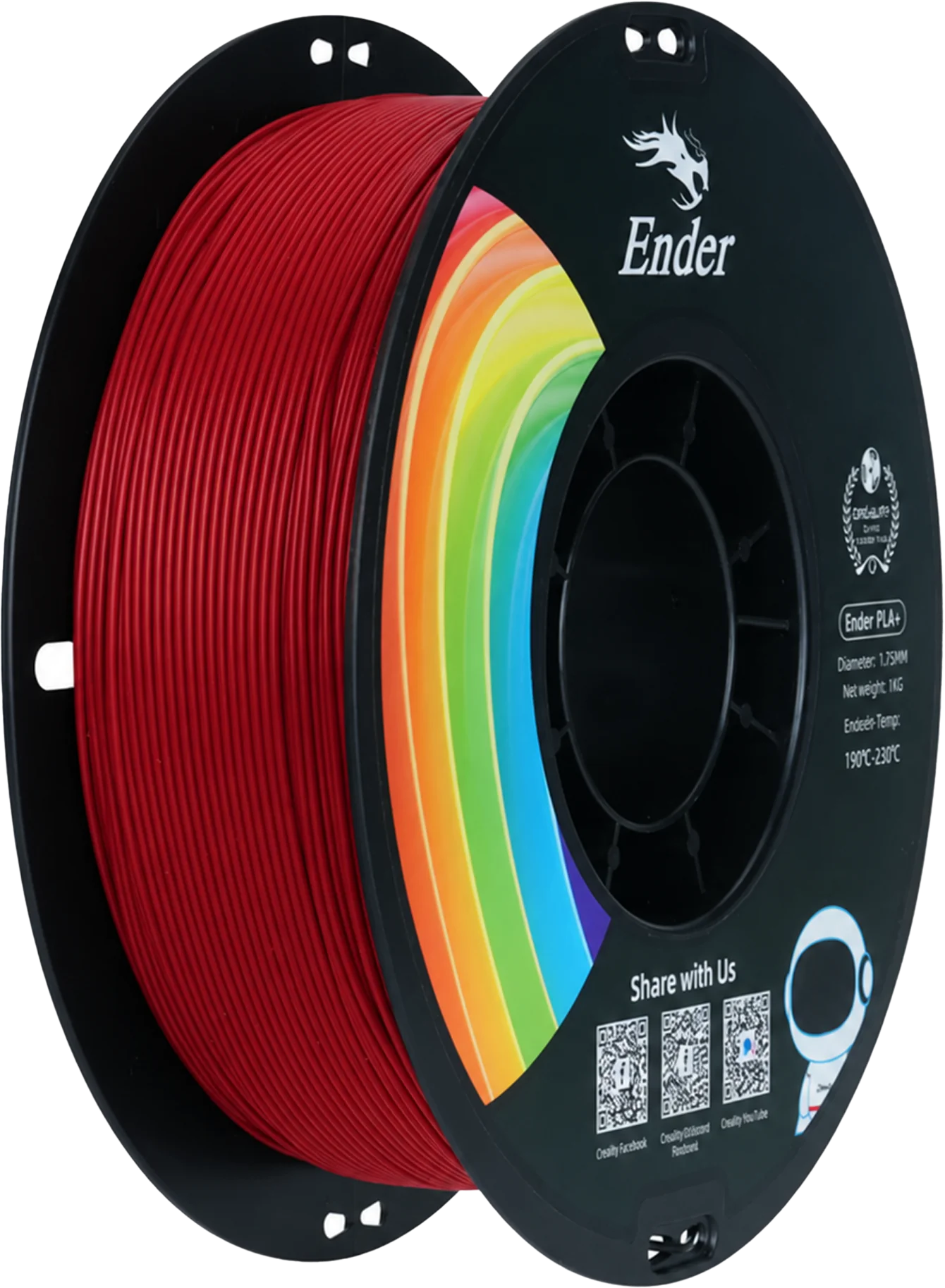 Creality Ender PLA+ 1.75 mm 1 kg Kırmızı filament makarası – FIXX3D