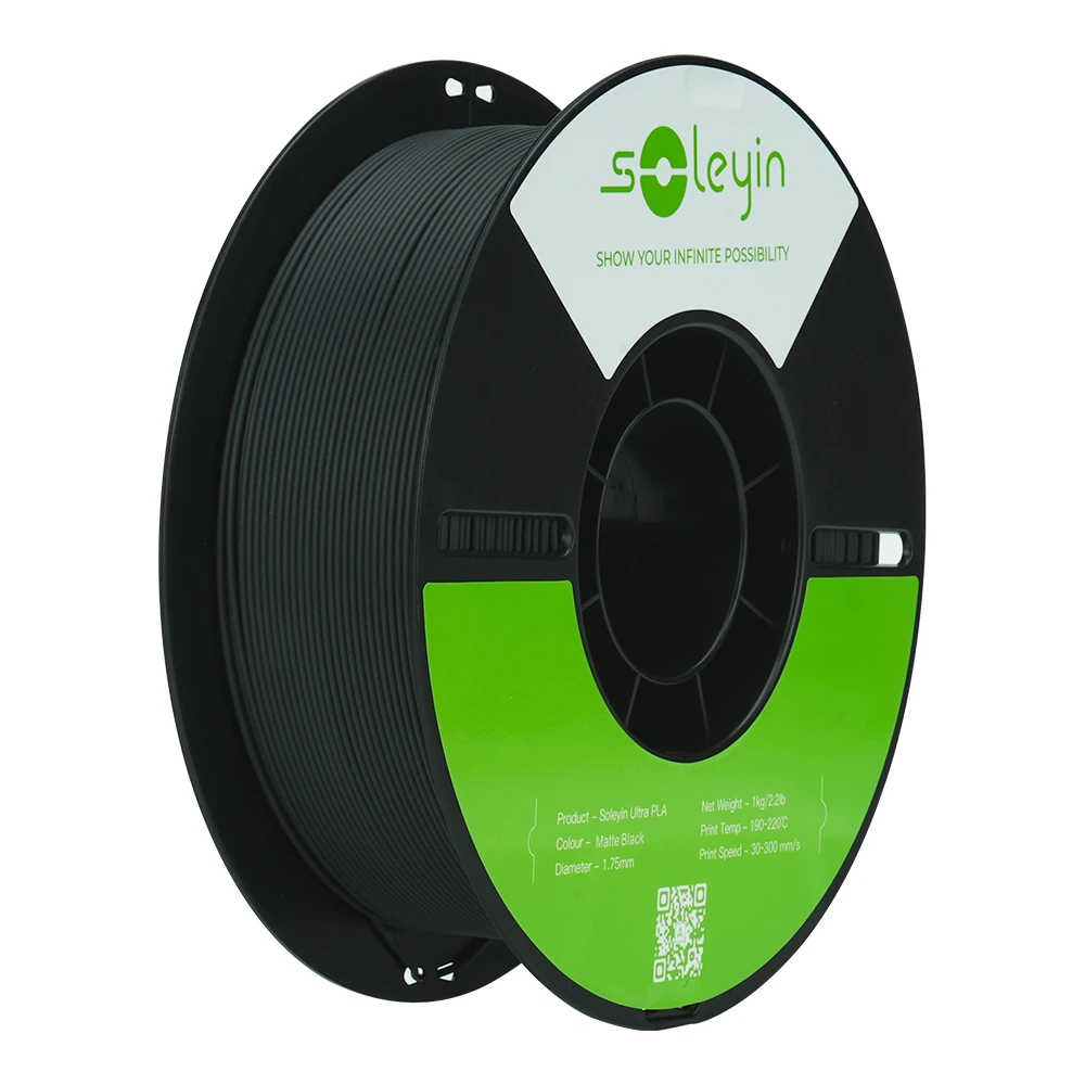 Creality Soleyin Ultra PLA Matte Black filament 1.75 mm 1 kg gerçek ürün görseli