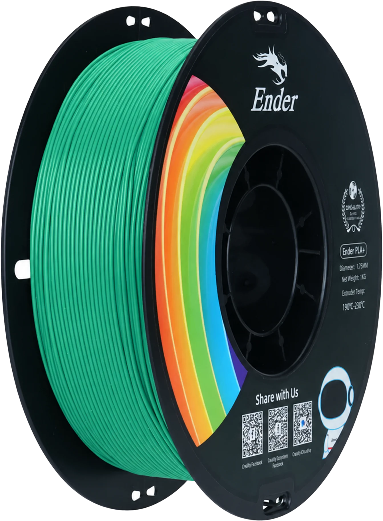 Creality Ender PLA+ 1.75 mm 1 kg Yeşil filament makarası – FIXX3D
