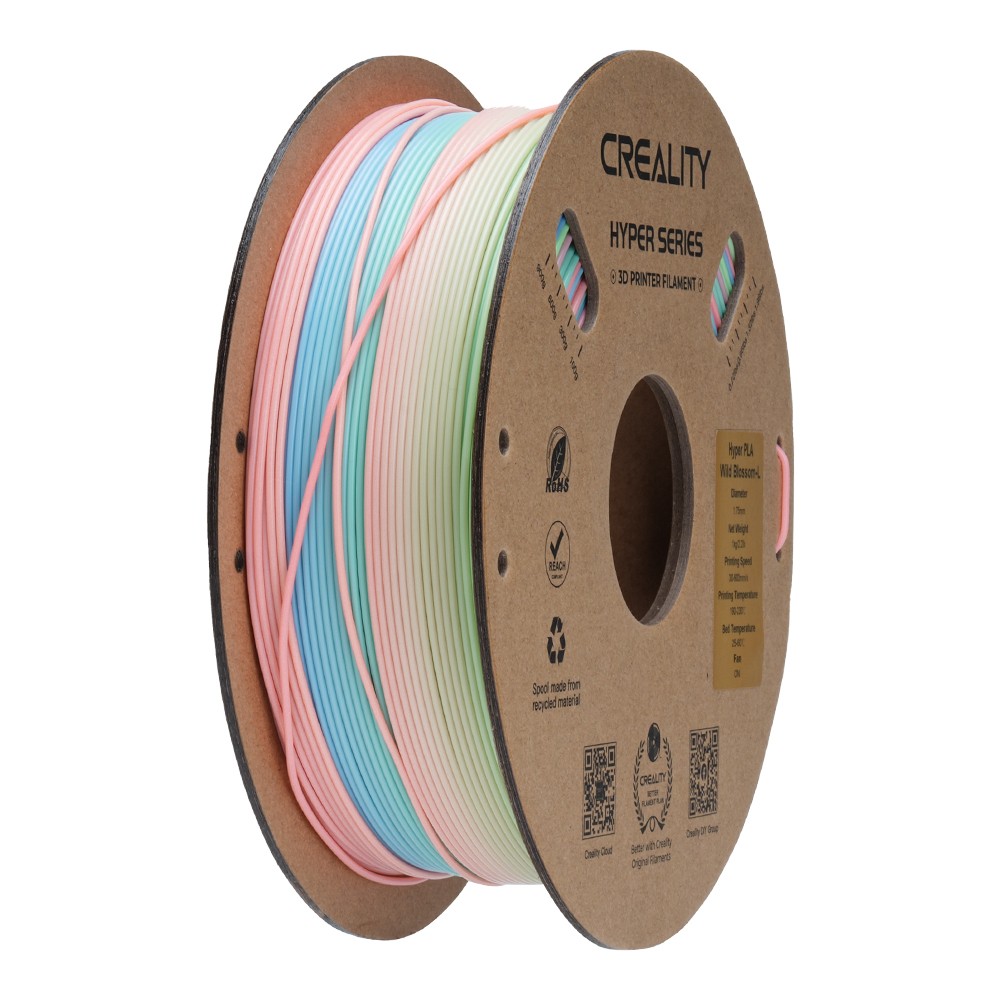 Creality Hyper PLA Rainbow Filament 1.75mm 1KG - Wild Blossom-Long
