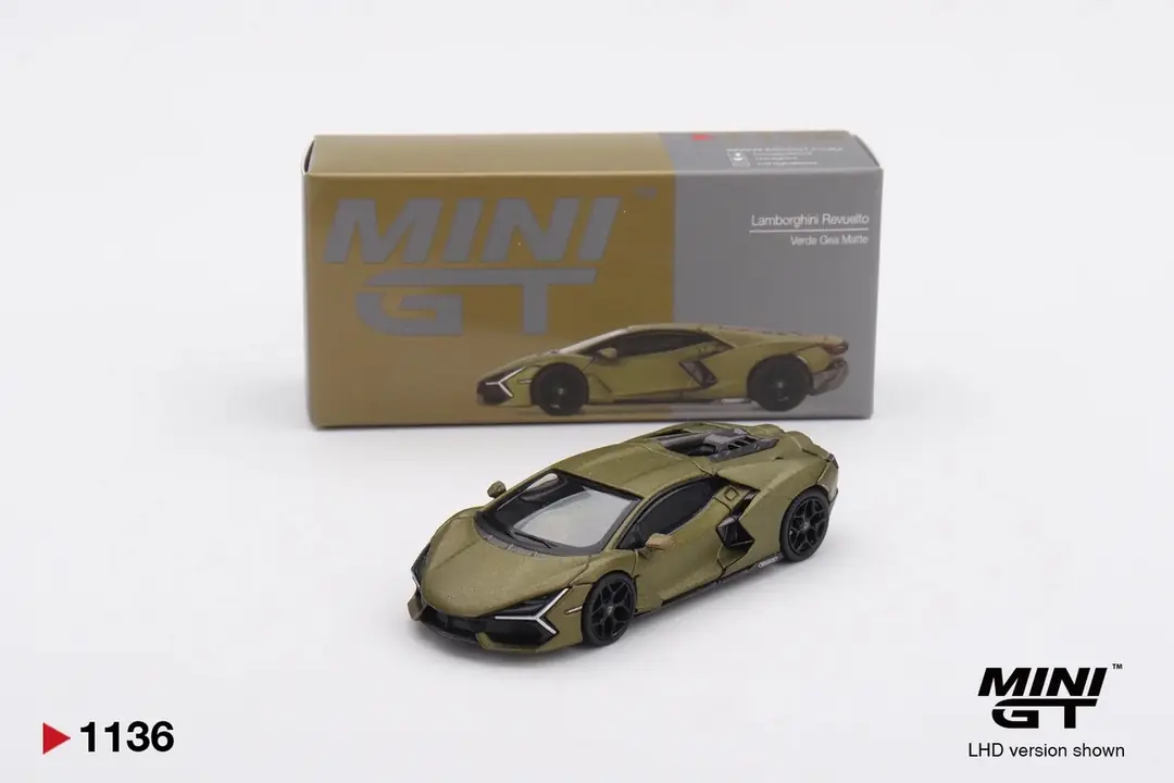 アーレン・ロス HOT PICKUPS LP AW-2060 y183 Mini GT #1136 Lamborghini Revuelto Verde Gea Matte