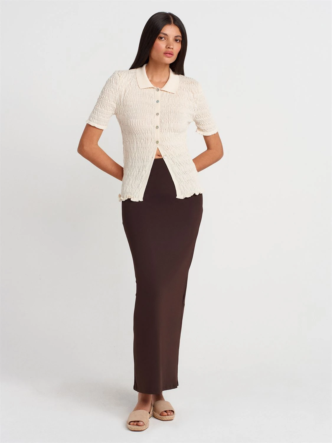 Poliamid Etek /Kahve