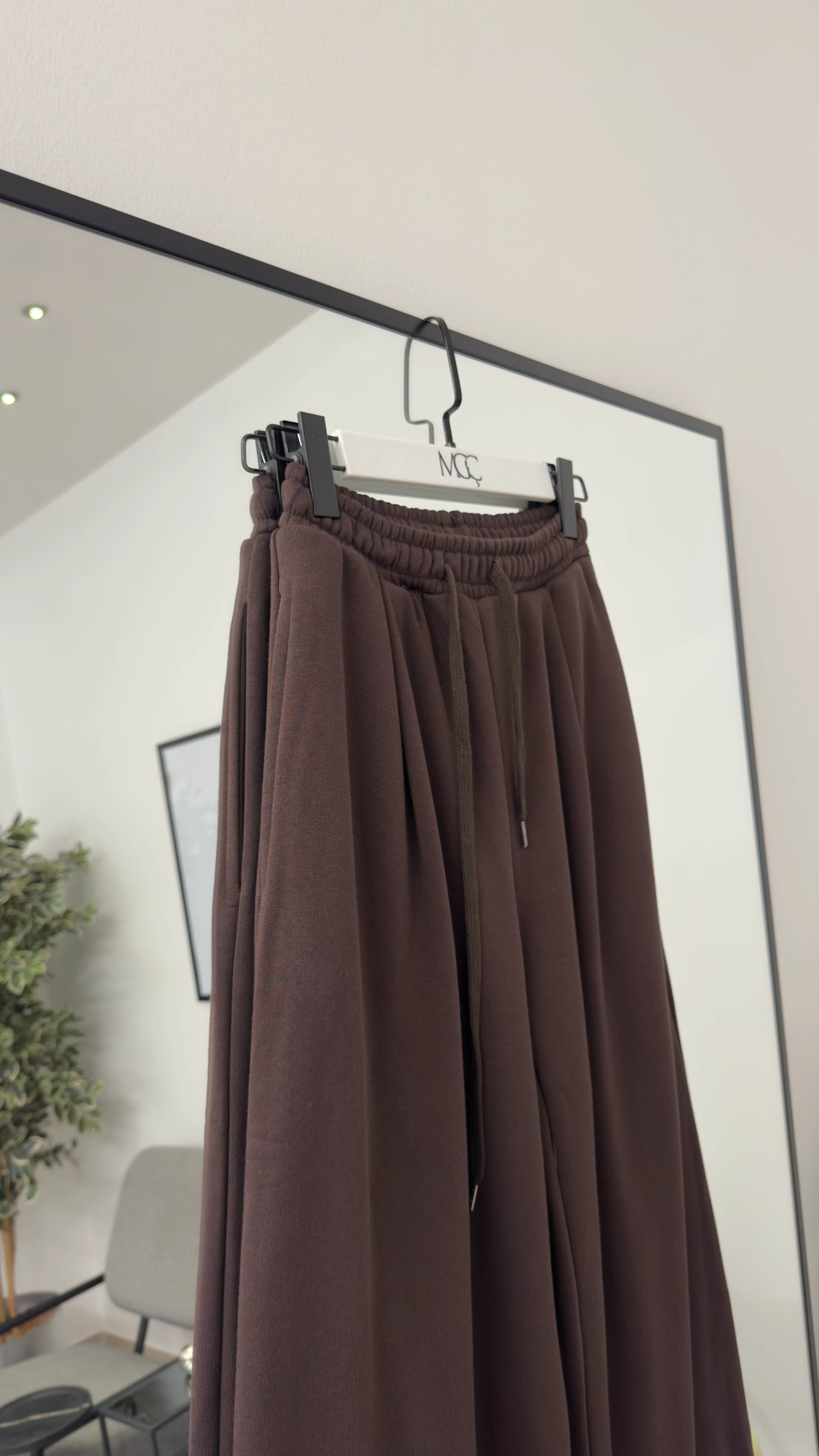 Palazzo 3 İplik  Eşofman Pantolon/ Kahve