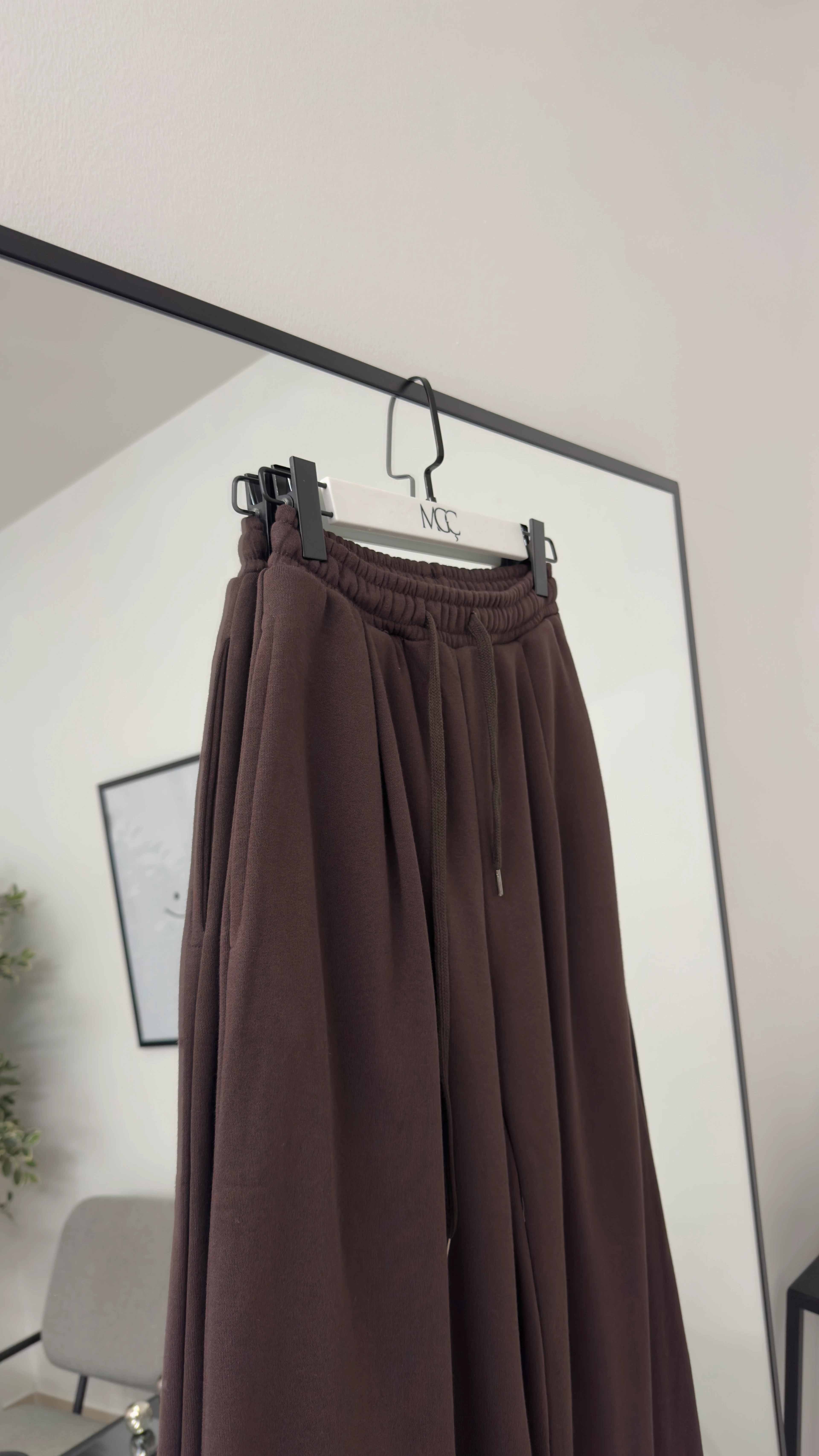 Palazzo 3 İplik  Eşofman Pantolon/ Kahve